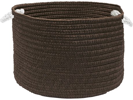 Colonial Mills Colorful Braided Toy Basket Cacao Storage Bin