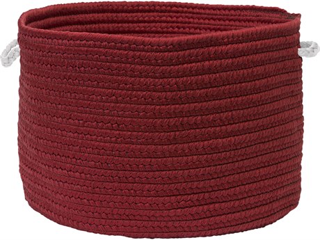 Colonial Mills Colorful Braided Toy Basket Ruby Storage Bin