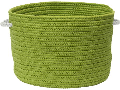Colonial Mills Colorful Braided Toy Basket Peridot Storage Bin