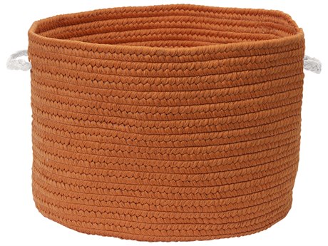 Colonial Mills Colorful Braided Toy Basket Paprika Storage Bin