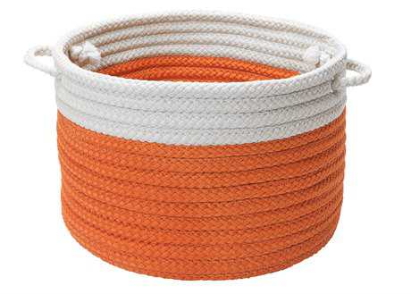 Colonial Mills Dipped Indoor/Outdoor Orange Round Basket