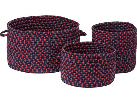 Colonial Mills Early Years Red Blue Storage Bin Set of 3