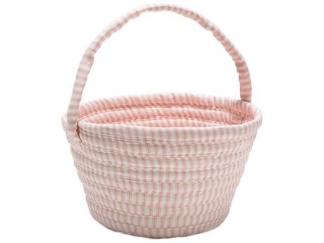 Colonial Mills Easter Ticking Basket Pink Storage Bin