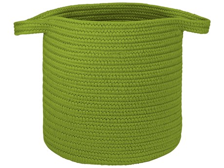 Colonial Mills Farm Braided Neon Green Storage Bin