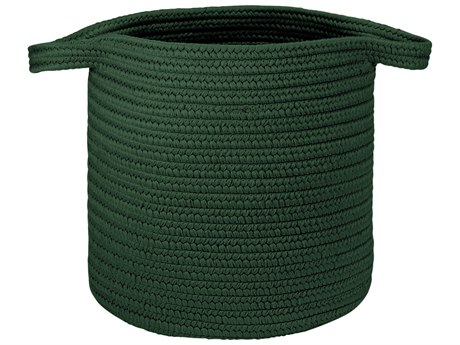 Colonial Mills Farm Braided Hunter Green Storage Bin