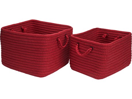 Colonial Mills Modern Farmhouse Deep Red Storage Bin