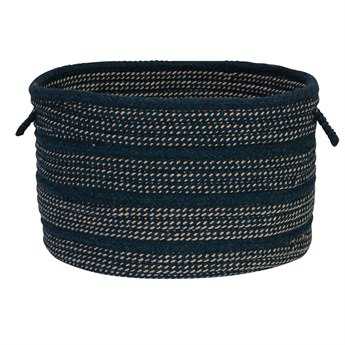 Colonial Mills Garrison Navy Round Basket