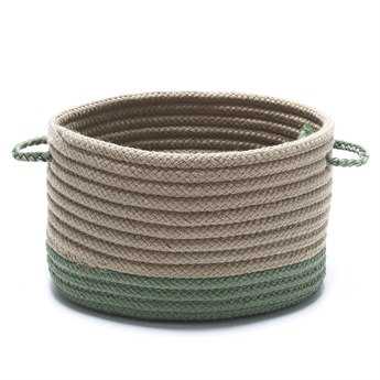 Colonial Mills Marina Moss Green Round Basket