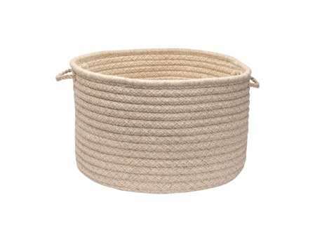 Colonial Mills Natural Wool Houndstooth Cream Utility Basket