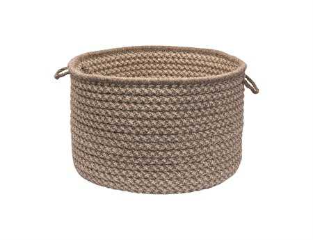 Colonial Mills Natural Wool Houndstooth Latte Utility Basket