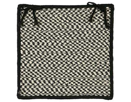 Colonial Mills Outdoor Houndstooth Tweed Black Chair Pad