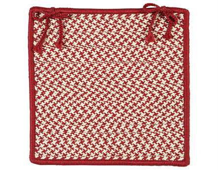 Colonial Mills Outdoor Houndstooth Tweed Sangria Chair Pad