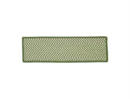 Colonial Mills Outdoor Houndstooth Tweed Leaf Green Stair Tread (Set of 13)