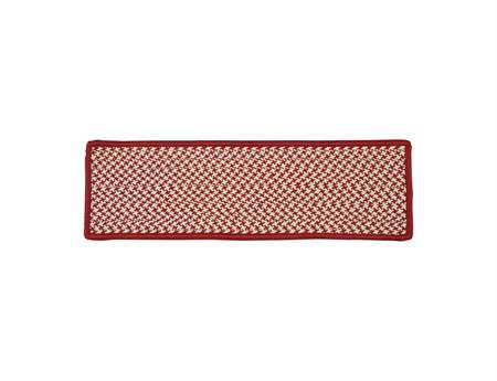 Colonial Mills Outdoor Houndstooth Tweed Sangria Stair Tread (Set of 13)