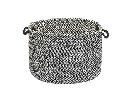 Colonial Mills Outdoor Houndstooth Tweed Black Utility Basket
