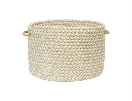 Colonial Mills Outdoor Houndstooth Tweed Cuban Sand Utility Basket