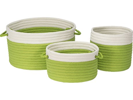 Colonial Mills Poolboy Green Storage Bin Set of 3