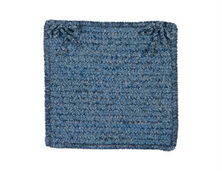 Colonial Mills Simple Chenille Petal Blue Chair Pad Set of 4