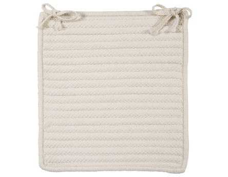 Colonial Mills Simply Home Solid White Chair Pad Set of 4