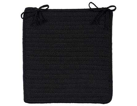 Colonial Mills Simply Home Solid Black Chair Pad Set of 4