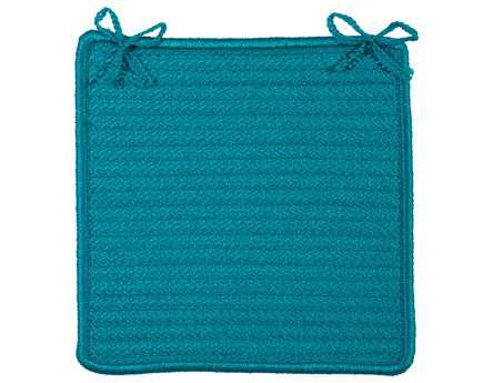 Colonial Mills Simply Home Solid Turquoise Chair Pad Set of 4