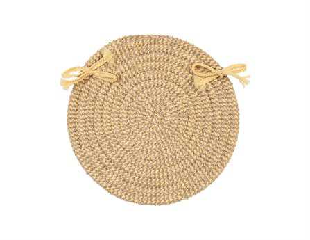 Colonial Mills Softex Pale Banana Check Chair Pad Set of 4