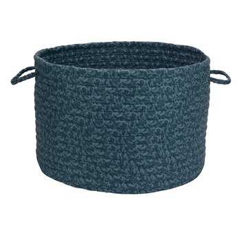 Colonial Mills Solid Fabric Deep Blue 18"x18"x12 Round Basket