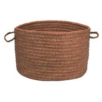 Colonial Mills Solid Fabric Cinnamon 18"x18"x12 Round Basket