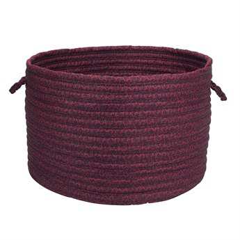 Colonial Mills Solid Fabric Cranberry 18"x18"x12 Round Basket