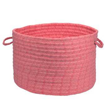 Colonial Mills Solid Fabric Coral 18"x18"x12 Round Basket
