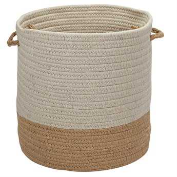 Colonial Mills Sunbrella Coastal Wheat Round Basket