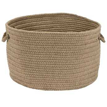 Colonial Mills Sunbrella Solid Wheat Round Basket