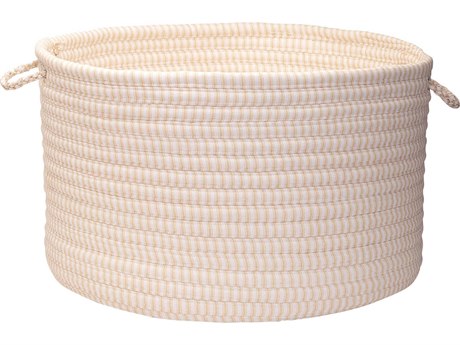 Colonial Mills Ticking Solid Basket Canvas Storage Bin