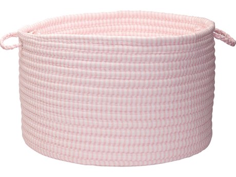 Colonial Mills Ticking Solid Basket Pink Storage Bin