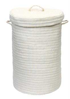 Colonial Mills Ticking Solids Canvas Round Hamper