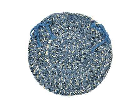 Colonial Mills West Bay Blue Tweed Chair Pad Set of 4