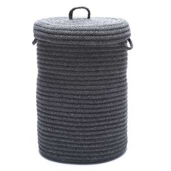 Colonial Mills Wool Blend Slate Gray 16"x16"x24" Round Hamper