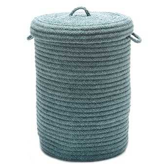 Colonial Mills Wool Blend Teal 16"x16"x24" Round Hamper
