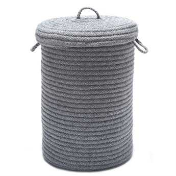 Colonial Mills Wool Blend Light Gray 16"x16"x24" Round Hamper
