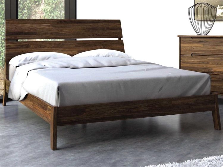 Copeland Linn Natural Walnut Brown Wood Queen Platform Bed | CF1LNN02