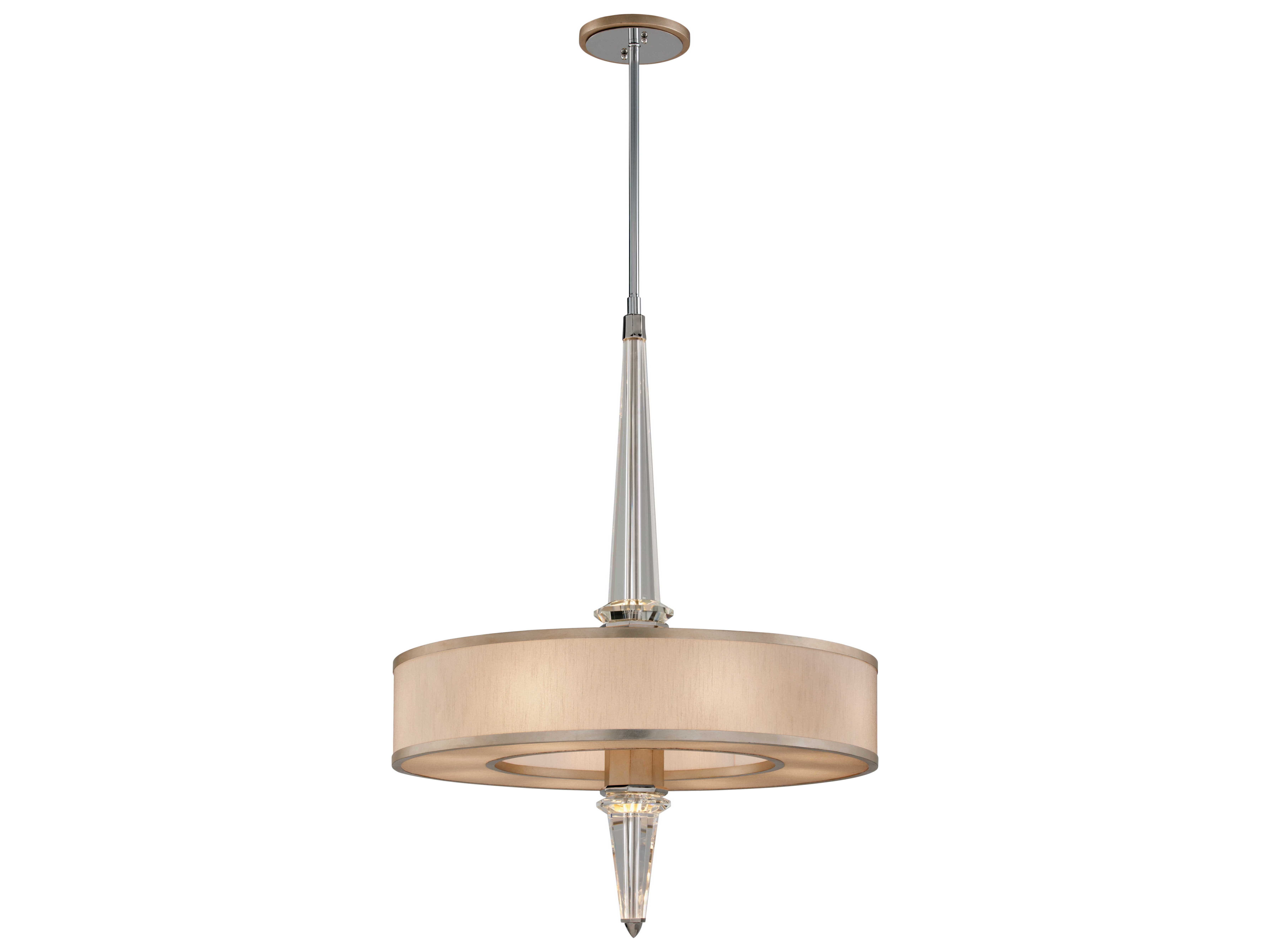 Corbett Lighting Harlow Tranquility Silver Leaf / Polished Stainless ...