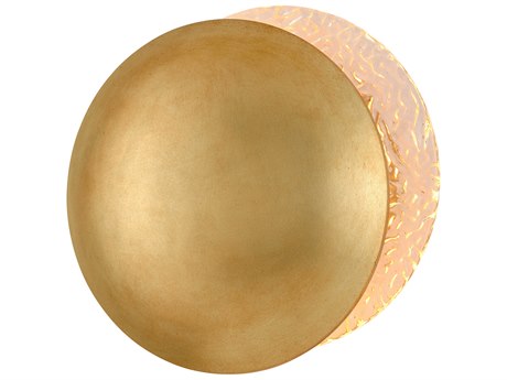 Corbett Lighting Libra 1-Light Silver Leaf Steel Glass LED Wall Sconce