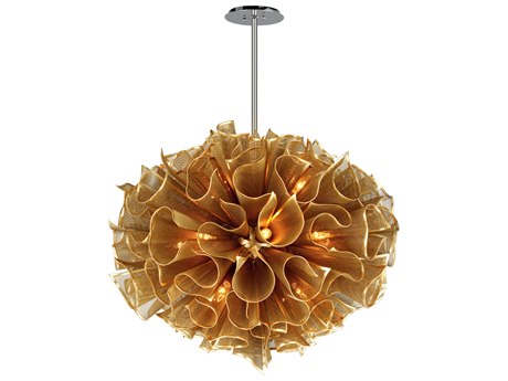 Corbett Lighting Pulse Gold Geometric Pendant