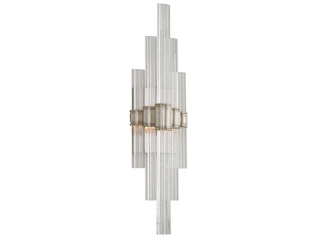 Corbett Lighting Voila 1-Light Modern Silver Leaf Glass LED Wall Sconce