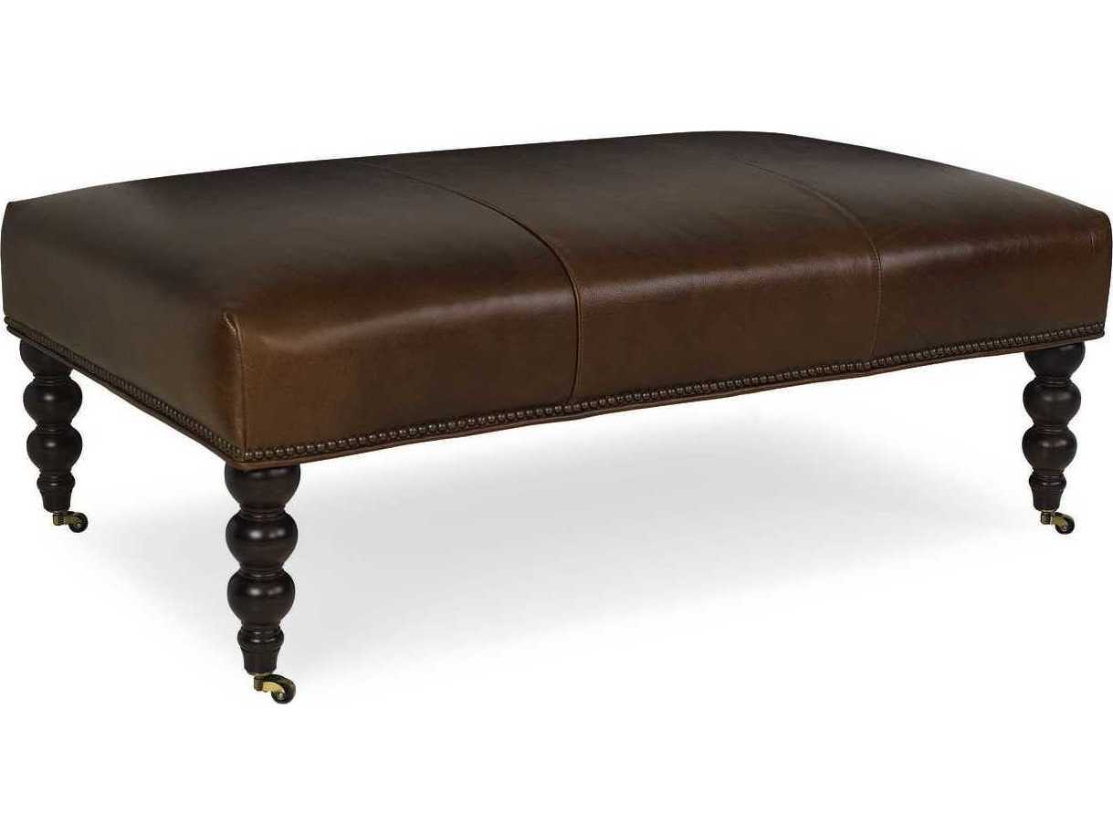 CR Laine Yates Leather Ottoman | CRLL34