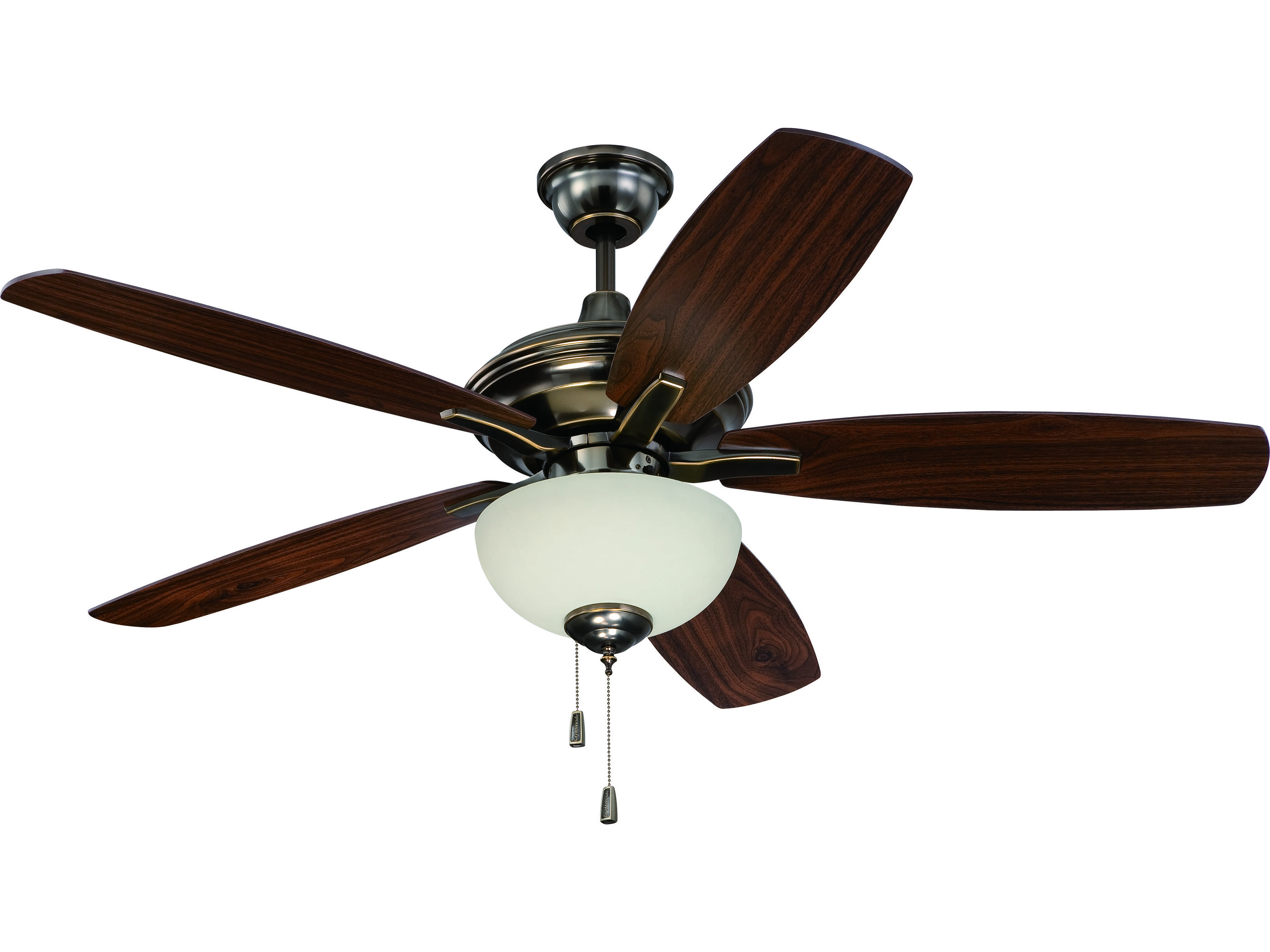 Craftmade Copeland Legacy Brass Two-Light 52 Inch Wide Ceiling Fan with ...