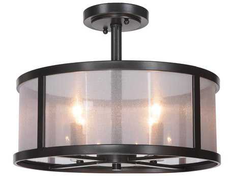 Craftmade Danbury 4-Light Matte Black Cylinder Semi Flush Mount