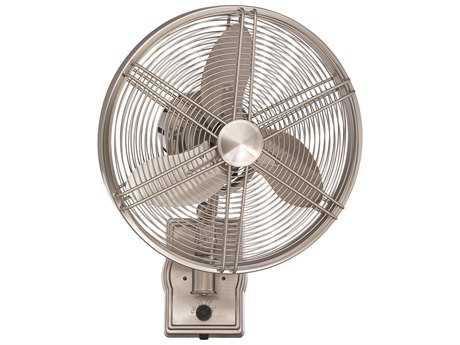 Wall Fans Mounted Luxedecor Craftmade Ellington Faraday Brushed Polished Nickel 14 Blade Wall Fan Cmfar14bnk3w