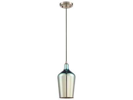 Craftmade 1-Light Brushed Polished Nickel Glass Bell Mini Pendant