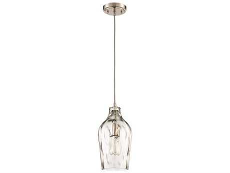 Craftmade 1-Light Brushed Polished Nickel Glass Bell Mini Pendant
